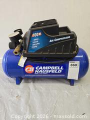 MaxSold Auction: Campbell Hausfeld 3-Gallon Portable 100 PSI Air Compressor - Quinte West (Ontario, Canada) SELLER MANAGED Estate Sale Online Auction - Foxboro Stirling Road