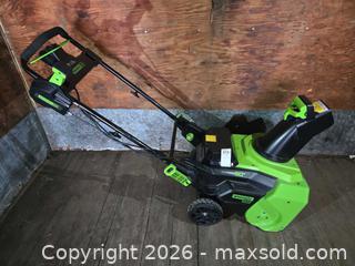 MaxSold Auction: Greenworks 60V 22in Electric Snow Thrower with Battery & Charger - Quinte West (Ontario, Canada) SELLER MANAGED Estate Sale Online Auction - Foxboro Stirling Road