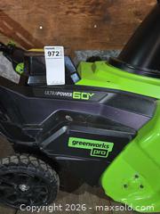 MaxSold Auction: Greenworks 60V 22in Electric Snow Thrower with Battery & Charger - Quinte West (Ontario, Canada) SELLER MANAGED Estate Sale Online Auction - Foxboro Stirling Road
