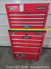 MaxSold Auction: Mastercraft Red and Chrome Tool Chest Combo (Top + Bottom) - Quinte West (Ontario, Canada) SELLER MANAGED Estate Sale Online Auction - Foxboro Stirling Road