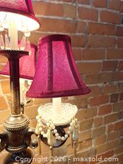 MaxSold Auction: Victorian-Style Bronze Table Lamp with Purple Shades A - Ottawa (Ontario, Canada) Moving Online Auction - Waverley Street