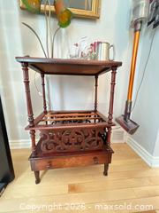 MaxSold Auction: Victorian Mahogany Solid Wood Side Table with Magazine Rack C - Ottawa (Ontario, Canada) Moving Online Auction - Waverley Street