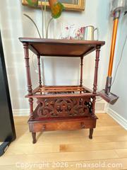 MaxSold Auction: Victorian Mahogany Solid Wood Side Table with Magazine Rack C - Ottawa (Ontario, Canada) Moving Online Auction - Waverley Street