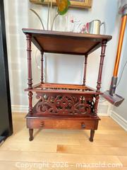 MaxSold Auction: Victorian Mahogany Solid Wood Side Table with Magazine Rack C - Ottawa (Ontario, Canada) Moving Online Auction - Waverley Street