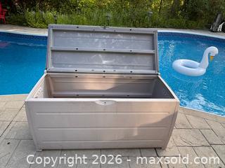MaxSold Auction: Black & Decker Large Outdoor Storage Box Rolling Deck Chest Patio Pool Toy - Oakville (Ontario, Canada) SELLER MANAGED Downsizing Online Auction - Willowridge Court