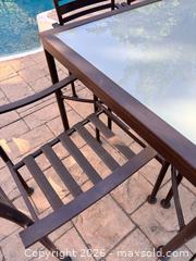MaxSold Auction: Brian Gluckstein Home 7-Piece Outdoor Patio Dining Set - Table & 6 Chairs - Oakville (Ontario, Canada) SELLER MANAGED Downsizing Online Auction - Willowridge Court