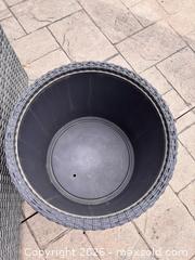 MaxSold Auction: Cooler Side Table Keter Resin Rattan Round Patio Side Table Cooler Ice Bucket Outdoor Beverage Box - Oakville (Ontario, Canada) SELLER MANAGED Downsizing Online Auction - Willowridge Court