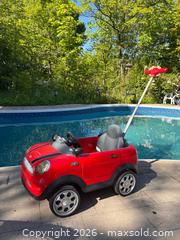 MaxSold Auction: Red Mini Cooper S Kids Push Car Toy Stroller Walker Wagon Toddler Ride-On Outdoor - Oakville (Ontario, Canada) SELLER MANAGED Downsizing Online Auction - Willowridge Court