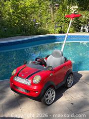 MaxSold Auction: Red Mini Cooper S Kids Push Car Toy Stroller Walker Wagon Toddler Ride-On Outdoor - Oakville (Ontario, Canada) SELLER MANAGED Downsizing Online Auction - Willowridge Court