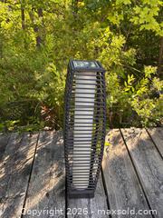 MaxSold Auction: Solar Wicker Floor Lantern Outdoor Patio Garden Light 32" Tall Column Lamp - Oakville (Ontario, Canada) SELLER MANAGED Downsizing Online Auction - Willowridge Court
