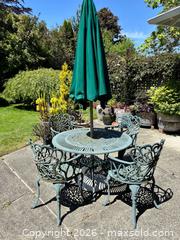 MaxSold Auction: Outdoor Patio Dining Set with Umbrella - Oak Bay (British Columbia, Canada) PARTNER MANAGED Moving Online Auction - Byng Street