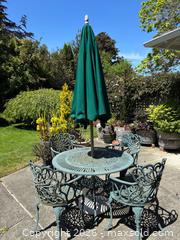 MaxSold Auction: Outdoor Patio Dining Set with Umbrella - Oak Bay (British Columbia, Canada) PARTNER MANAGED Moving Online Auction - Byng Street