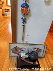 MaxSold Auction: Asian-Inspired Mixed Lot: Framed Prints, Teapot, Fan, Textiles - North Saanich (British Columbia, Canada) PARTNER MANAGED Estate Sale Online Auction - Woodcreek Drive