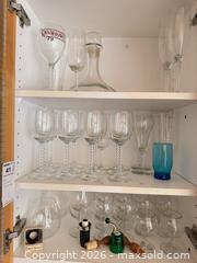 MaxSold Auction: Assorted Glass Barware Lot – Wine, Champagne, Decanter, Flutes - North Saanich (British Columbia, Canada) PARTNER MANAGED Estate Sale Online Auction - Woodcreek Drive