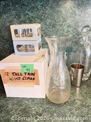 MaxSold Auction: Assorted Glass Barware Lot – Wine, Champagne, Decanter, Flutes - North Saanich (British Columbia, Canada) PARTNER MANAGED Estate Sale Online Auction - Woodcreek Drive