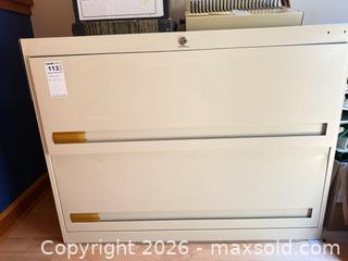 MaxSold Auction: Beige Metal 2-Drawer Lateral File Cabinet, 36 x 18 x 27.5 inches - North Saanich (British Columbia, Canada) PARTNER MANAGED Estate Sale Online Auction - Woodcreek Drive