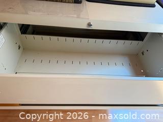MaxSold Auction: Beige Metal 2-Drawer Lateral File Cabinet, 36 x 18 x 27.5 inches - North Saanich (British Columbia, Canada) PARTNER MANAGED Estate Sale Online Auction - Woodcreek Drive