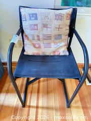 MaxSold Auction: Black Metal Director-Style Canvas Chair - North Saanich (British Columbia, Canada) PARTNER MANAGED Estate Sale Online Auction - Woodcreek Drive