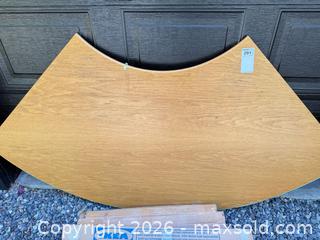 MaxSold Auction: IKEA Curved Oak Laminate Desk Top with Chrome Legs - North Saanich (British Columbia, Canada) PARTNER MANAGED Estate Sale Online Auction - Woodcreek Drive