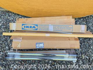 MaxSold Auction: IKEA Curved Oak Laminate Desk Top with Chrome Legs - North Saanich (British Columbia, Canada) PARTNER MANAGED Estate Sale Online Auction - Woodcreek Drive