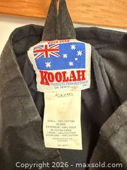 MaxSold Auction: Koolah Black Oilskin Waxed Cotton Coat - Large - North Saanich (British Columbia, Canada) PARTNER MANAGED Estate Sale Online Auction - Woodcreek Drive