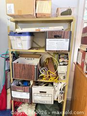 MaxSold Auction: Mixed Household Lot: Percolator, Lantern, Wooden Swing, Ropes Includes Metal Storage Shelf. - North Saanich (British Columbia, Canada) PARTNER MANAGED Estate Sale Online Auction - Woodcreek Drive
