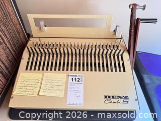MaxSold Auction: Renz Combi S Comb Binding Machine - North Saanich (British Columbia, Canada) PARTNER MANAGED Estate Sale Online Auction - Woodcreek Drive