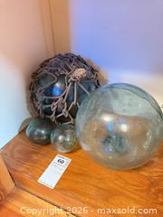 MaxSold Auction: Set of 4 Aqua Glass Fishing Floats, 3"/5"/9–10" - North Saanich (British Columbia, Canada) PARTNER MANAGED Estate Sale Online Auction - Woodcreek Drive