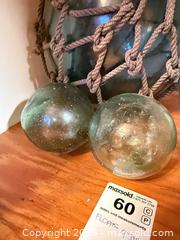 MaxSold Auction: Set of 4 Aqua Glass Fishing Floats, 3"/5"/9–10" - North Saanich (British Columbia, Canada) PARTNER MANAGED Estate Sale Online Auction - Woodcreek Drive