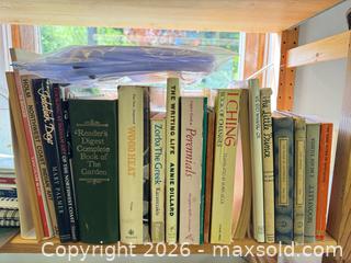 MaxSold Auction: Shelf and Contents including Mixed Books, Seashells, Driftwood & Natural Decor Lot - North Saanich (British Columbia, Canada) PARTNER MANAGED Estate Sale Online Auction - Woodcreek Drive