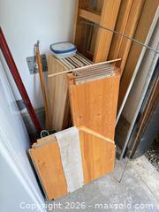 MaxSold Auction: Solid Pine Shelving Boards & Upright Rails, Natural Finish - North Saanich (British Columbia, Canada) PARTNER MANAGED Estate Sale Online Auction - Woodcreek Drive