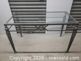MaxSold Auction: Glass top metal table - Mississauga (Ontario, Canada) SELLER MANAGED Estate Sale Online Auction - Matheson Boulevard East (STORAGE)