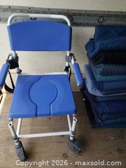 MaxSold Auction: Portable toilet chair on wheels - Mississauga (Ontario, Canada) SELLER MANAGED Estate Sale Online Auction - Matheson Boulevard East (STORAGE)