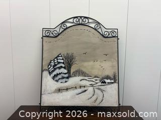 MaxSold Auction: Winter scene metal wall hanging  - Mississauga (Ontario, Canada) SELLER MANAGED Estate Sale Online Auction - Matheson Boulevard East (STORAGE)