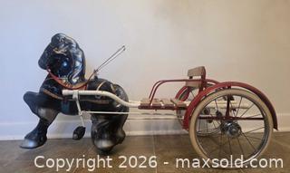 MaxSold Auction: Extraordinary -1940s/50s  Mobo Toys Vintage Pull Toy Horse with Two-Wheel Cart. - Kingston (Ontario, Canada) SELLER MANAGED Downsizing Online Auction - Abdo Road