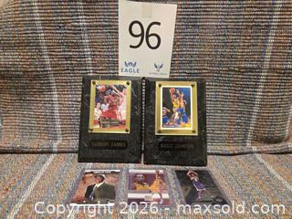 MaxSold Auction: Basketball Trading Card Plaques Lot of 5 - LeBron, Magic, Kobe - Vernon (California, USA) SELLER MANAGED Estate Sale Online Auction - E. 43rd Street