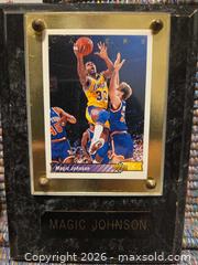 MaxSold Auction: Basketball Trading Card Plaques Lot of 5 - LeBron, Magic, Kobe - Vernon (California, USA) SELLER MANAGED Estate Sale Online Auction - E. 43rd Street