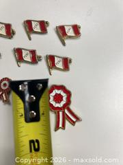 MaxSold Auction: 12 Traditional Peruvian Metal Enamel Lapel Pins Collection (Shipping Available) - Campbell (California, USA) SELLER MANAGED Downsizing Online Auction - Dell Avenue 