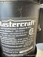 MaxSold Auction: Mastercraft Bench Drill Press — Corded Electric, Keyed Chuck - Gananoque (Ontario, Canada) SELLER MANAGED Downsizing Online Auction - West King Street