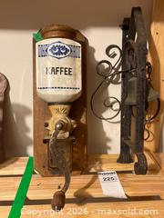 MaxSold Auction: Vintage RZ Wall-Mounted Kaffee Grinder and Decorative Bell - Addington Highlands (Ontario, Canada) PARTNER MANAGED Downsizing Online Auction - Highway 41