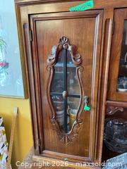MaxSold Auction: Wooden China Hutch With Glass Doors and Brass Hardware - Addington Highlands (Ontario, Canada) PARTNER MANAGED Downsizing Online Auction - Highway 41