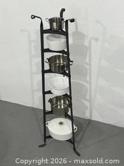 MaxSold Auction: Cookware stand with cookware - Parma (New York, USA) SELLER MANAGED Reseller Online Auction - Upton Street