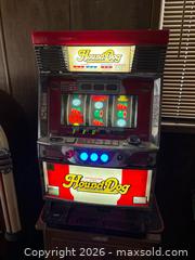MaxSold Auction: Hound Dog Upright Pachislo Slot Machine - Red/White/Chrome - Langley (British Columbia, Canada) SELLER MANAGED Estate Sale Online Auction -  244 Street