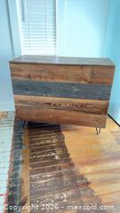 MaxSold Auction: One-of-a-Kind Rustic Industrial Reclaimed Barnboard Wood Dresser, 4 Drawers - Toronto (Ontario, Canada) SELLER MANAGED Moving Online Auction - Langford Avenue