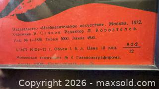 MaxSold Auction: Original USSR Soviet Propaganda Post - 1972; 24in x 36.25in, Framed with glass - Toronto (Ontario, Canada) SELLER MANAGED Moving Online Auction - Langford Avenue