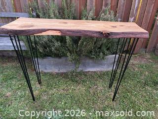 MaxSold Auction: BEAUTIFUL Live Edge Solid Cedar sofa table  - Saanich (British Columbia, Canada) SELLER MANAGED Downsizing Online Auction - Glanford Avenue
