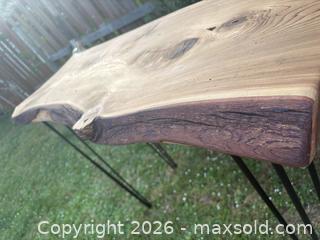 MaxSold Auction: BEAUTIFUL Live Edge Solid Cedar sofa table  - Saanich (British Columbia, Canada) SELLER MANAGED Downsizing Online Auction - Glanford Avenue