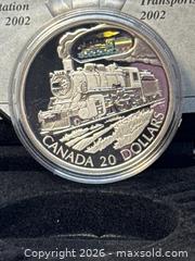 MaxSold Auction: 2002 D-10 Train Transportation Series $20 Coin - Lincoln (Ontario, Canada) SELLER MANAGED Downsizing Online Auction - Bartlett Road - Beamsville (STORAGE)