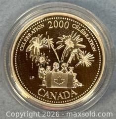 MaxSold Auction: Sterling Silver 2000 Millenium 'Celebration' 25 Cents - Canada   - Lincoln (Ontario, Canada) SELLER MANAGED Downsizing Online Auction - Bartlett Road - Beamsville (STORAGE)