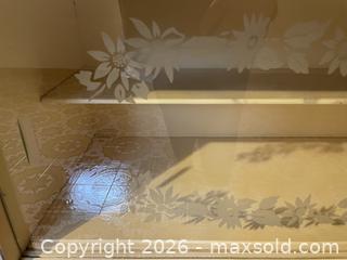 MaxSold Auction: Retro White Veneer Display Cabinet with Glass Sliding Doors, 40" W - Toronto (Ontario, Canada) SELLER MANAGED Estate Sale Online Auction - Queens Drive